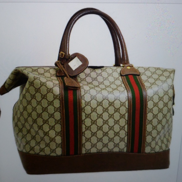 Authentic vintage Gucci Shelly Line GG Travel bag - Picture 1 of 7